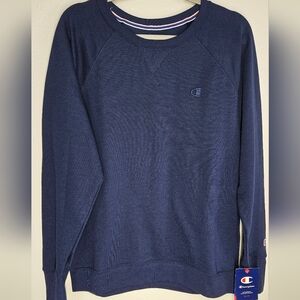 NWT!!! Champion Navy Blue Crewneck Sweatshirt, Size Large